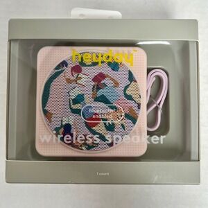 Heyday Wireless Bluetooth Speaker Pink Abstract Pattern Water Resistant NIB